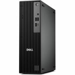 Dell Pro Slim QCS1250 Desktop Computer - Intel Core Ultra 5 235 - 16 GB - 256 GB PCI Express NVMe 4.0 SSD - Slim PC - Standard Black - Left view