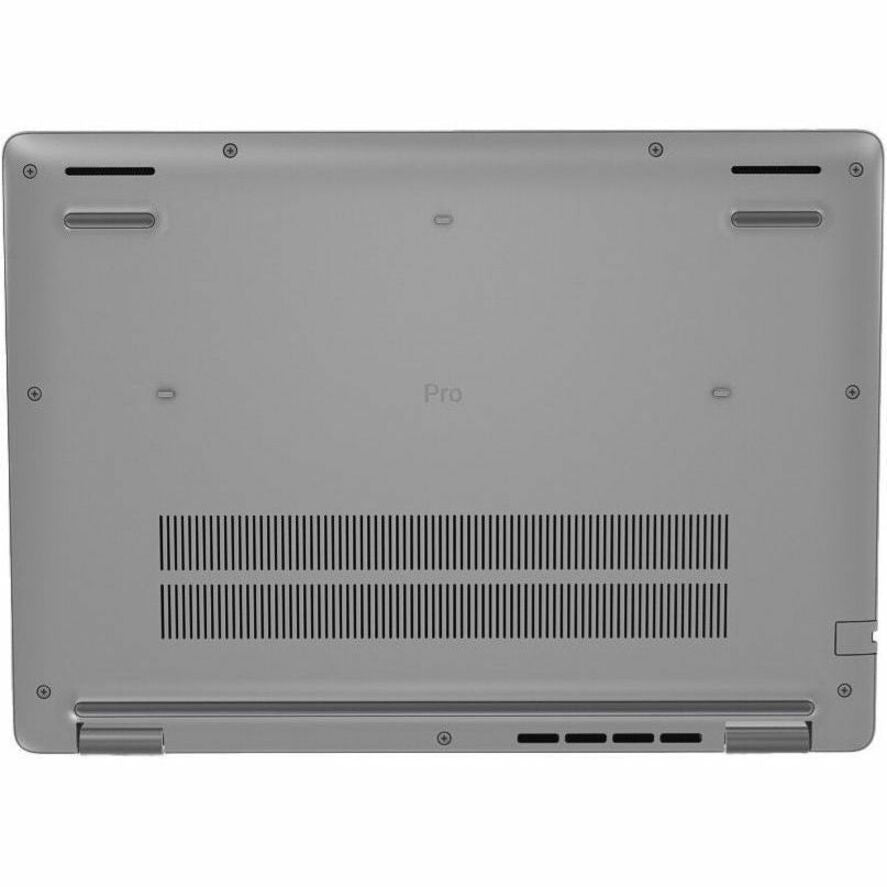 Dell Pro 14 PC14250 14' Notebook - Full HD Plus - 60 Hz - Intel Core Ultra 7 255U - 16 GB - 512 GB SSD - English (US) Keyboard - Platinum Silver, Metallic - Bottom view