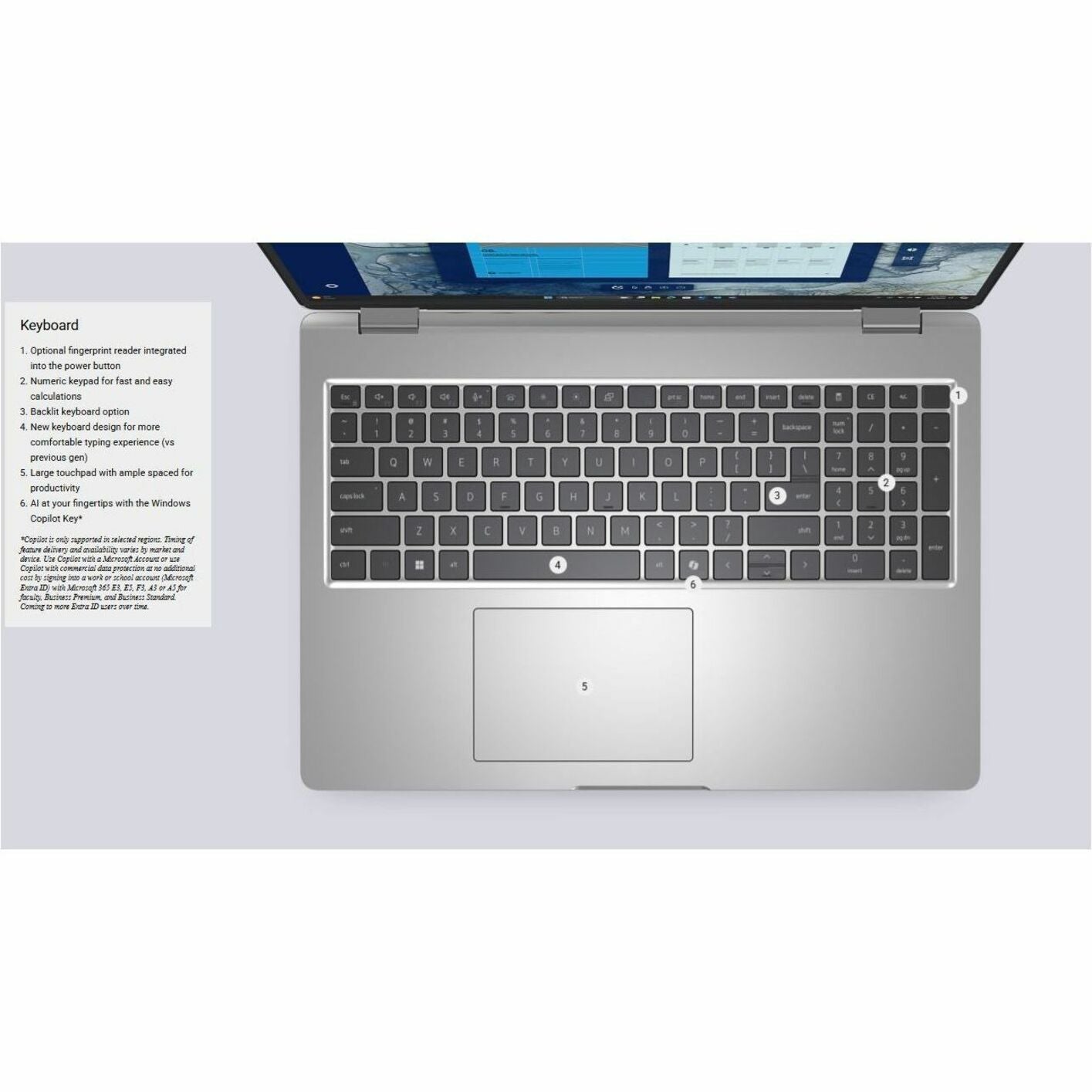 Dell Pro 16 PC16250 16' Notebook - Full HD Plus - 60 Hz - Intel Core Ultra 7 255U - 16 GB - 512 GB SSD - English (US) Keyboard - Platinum Silver, Metallic - Alternate view 14
