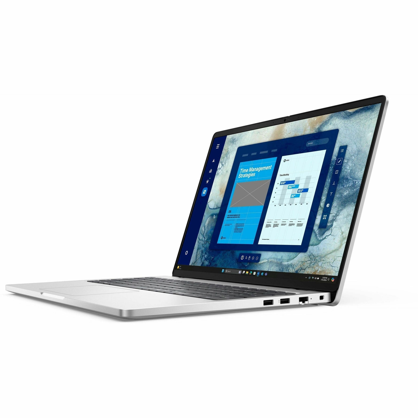 Dell Pro 16 PC16250 16' Notebook - Full HD Plus - 60 Hz - Intel Core Ultra 7 255U - 16 GB - 512 GB SSD - English (US) Keyboard - Platinum Silver, Metallic - Left view