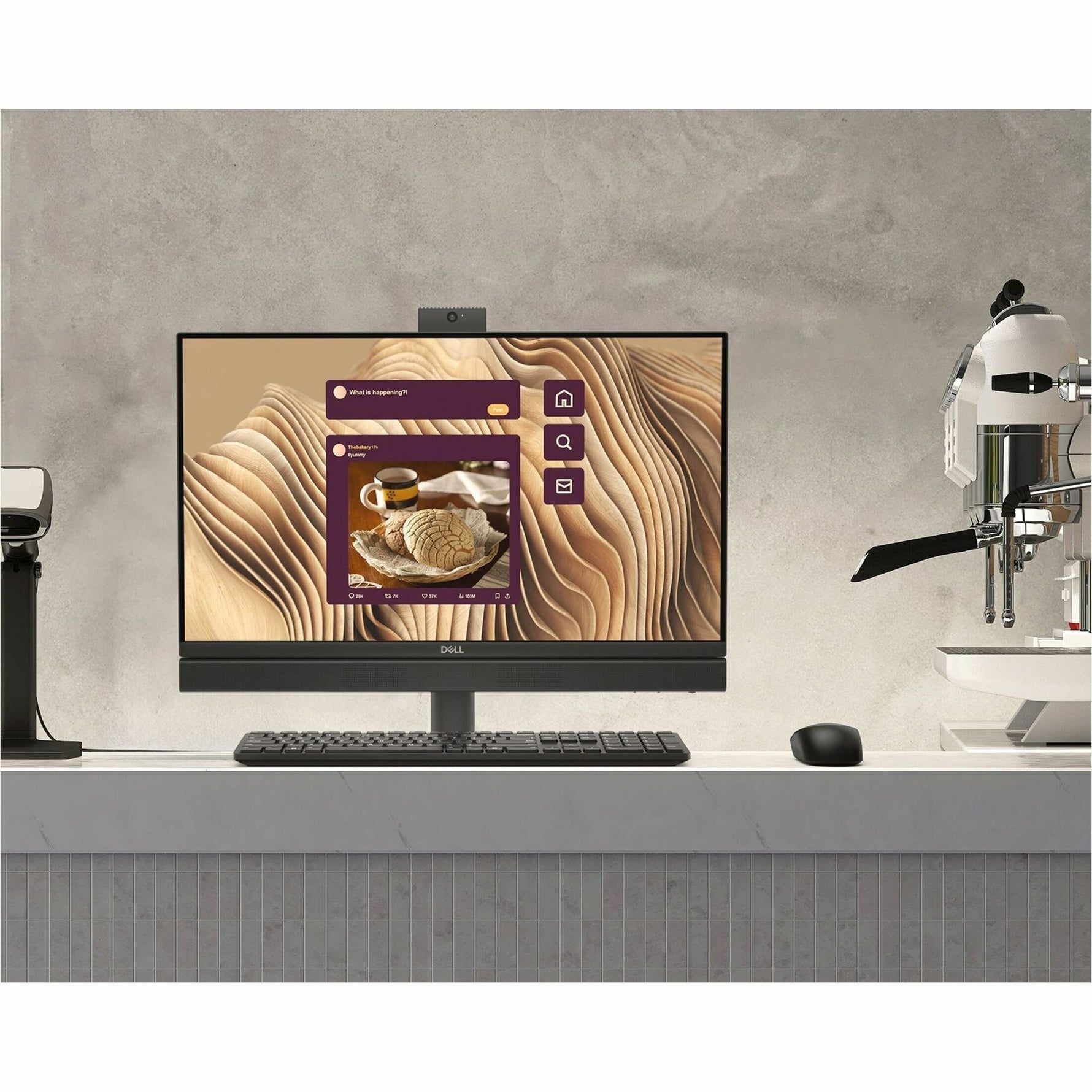 Dell Pro 24 QC24251 All-in-One Computer - Intel Core Ultra 5 235T - 16 GB - 512 GB PCI Express NVMe 4.0 SSD - 23.8' Full HD - Desktop - Textured Black - Alternate view 8