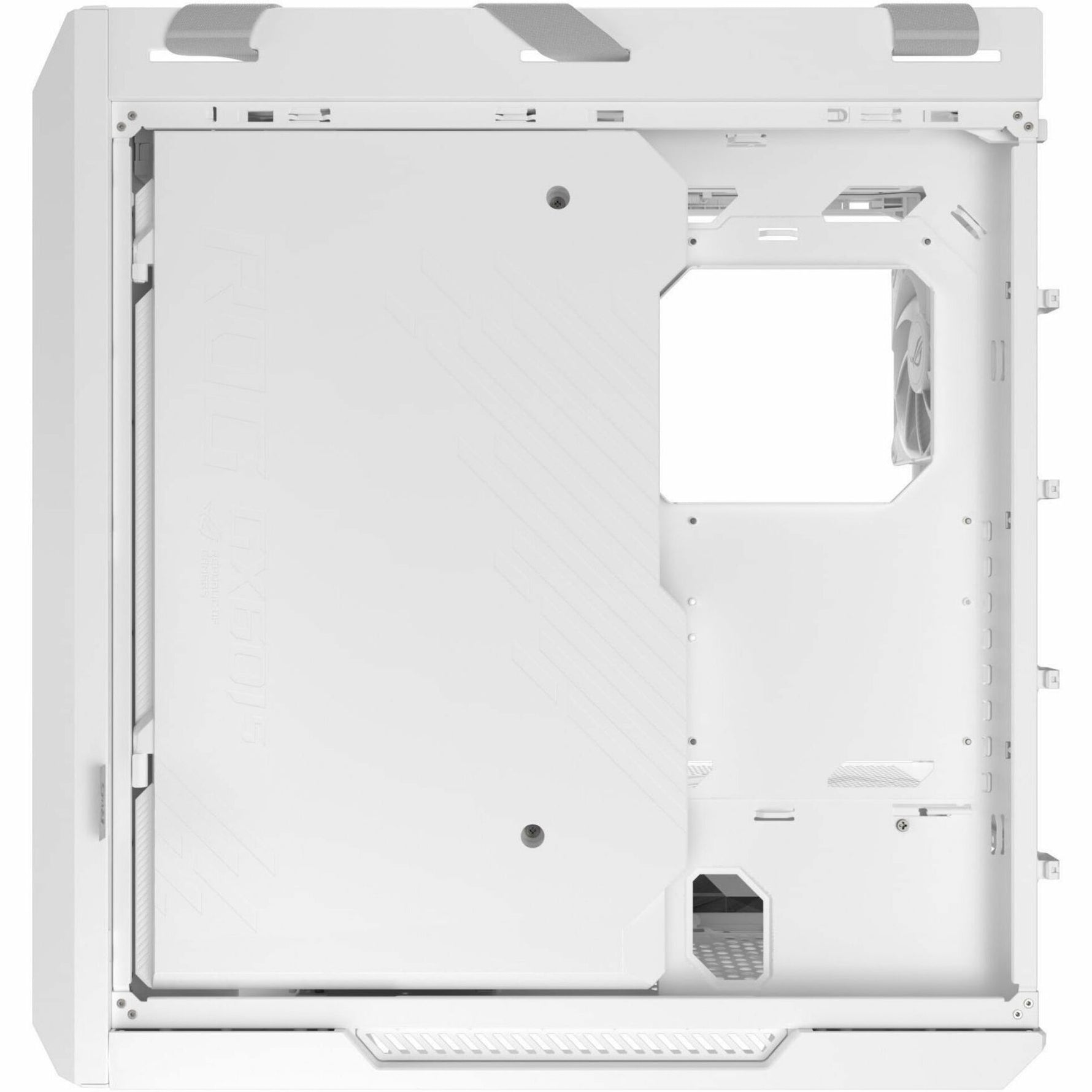 Asus ROG Strix Helios II White Edition Gaming Computer Case - EATX, ATX Motherboard Supported - Mid-tower - Tempered Glass, Aluminium, Brushed Aluminium - White - Left view