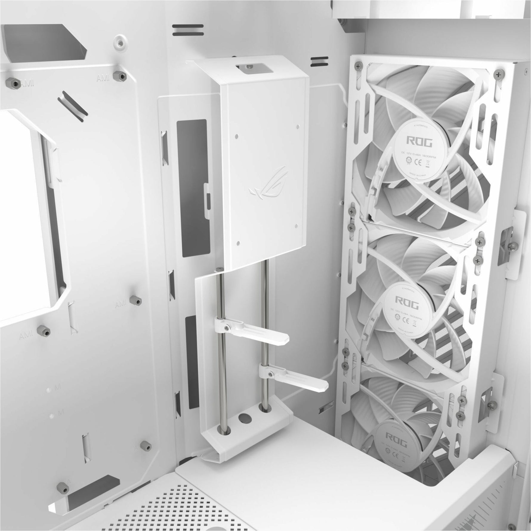 Asus ROG Strix Helios II White Edition Gaming Computer Case - EATX, ATX Motherboard Supported - Mid-tower - Tempered Glass, Aluminium, Brushed Aluminium - White - Alternate view 15
