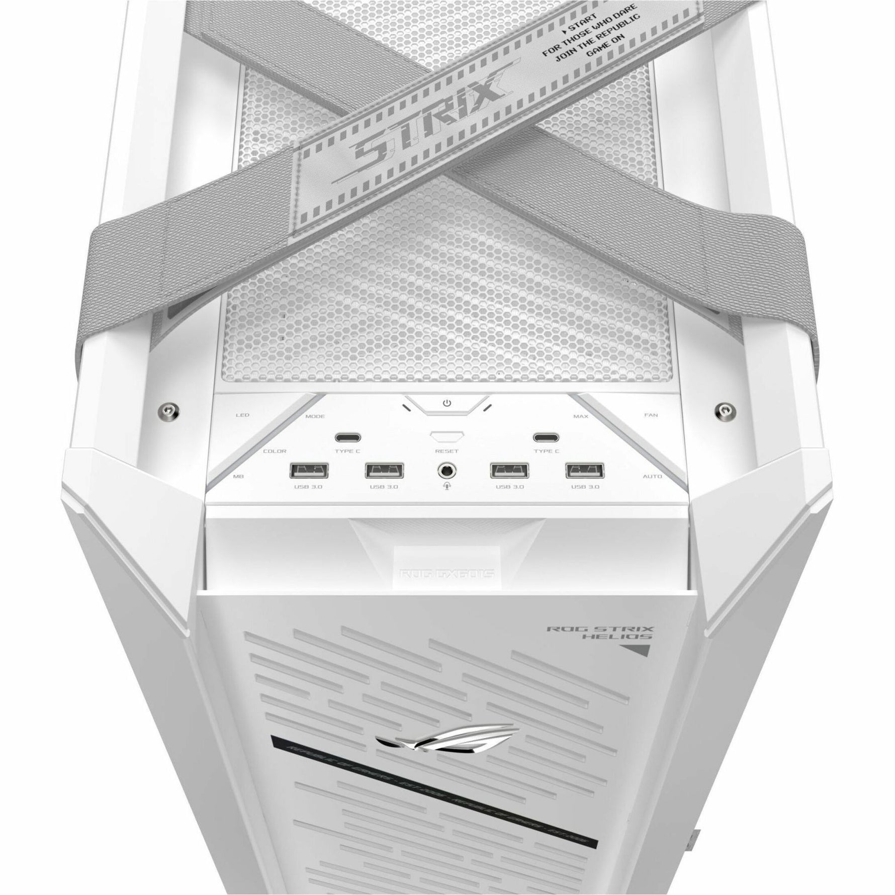 Asus ROG Strix Helios II White Edition Gaming Computer Case - EATX, ATX Motherboard Supported - Mid-tower - Tempered Glass, Aluminium, Brushed Aluminium - White - Alternate view 12