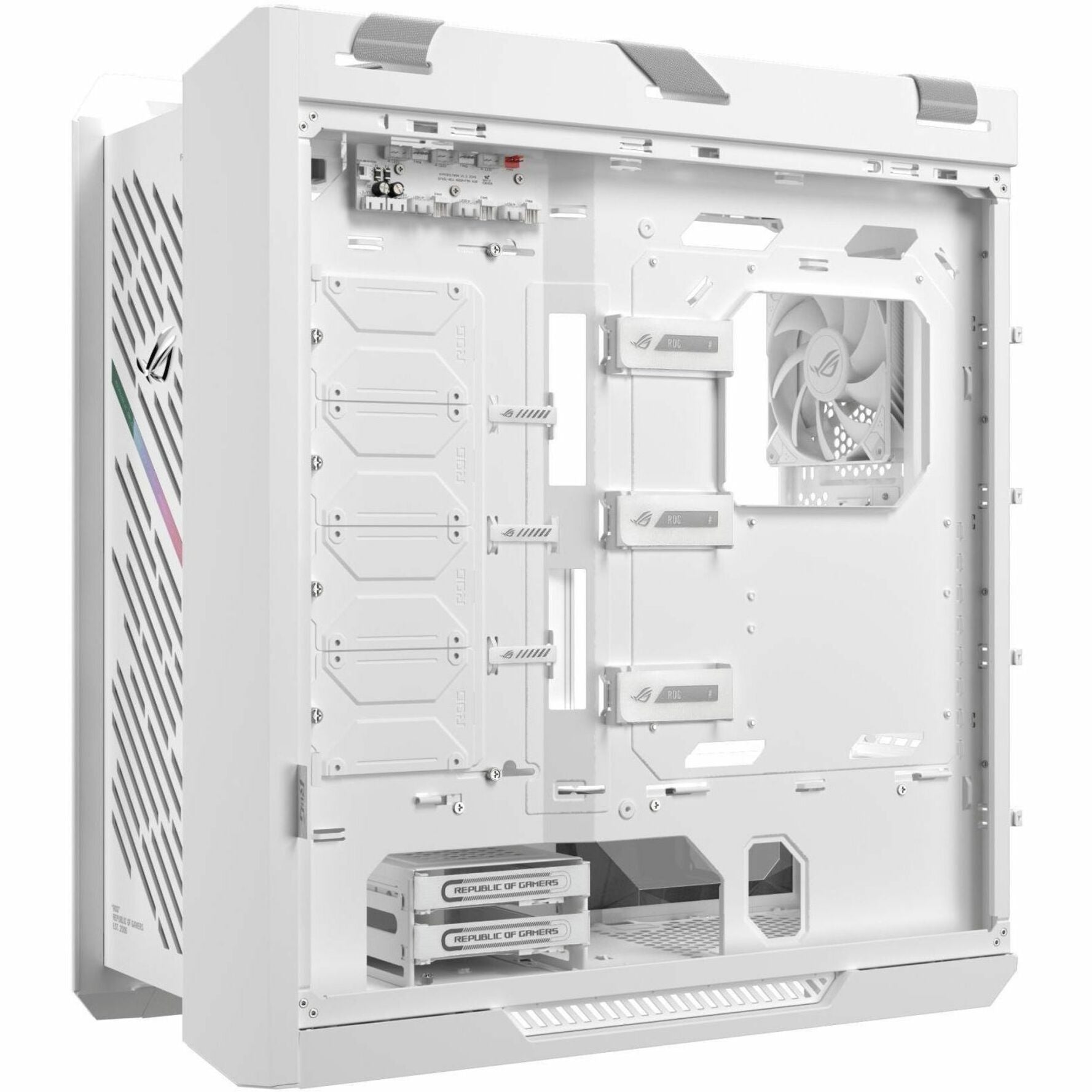 Asus ROG Strix Helios II White Edition Gaming Computer Case - EATX, ATX Motherboard Supported - Mid-tower - Tempered Glass, Aluminium, Brushed Aluminium - White - Alternate view 13