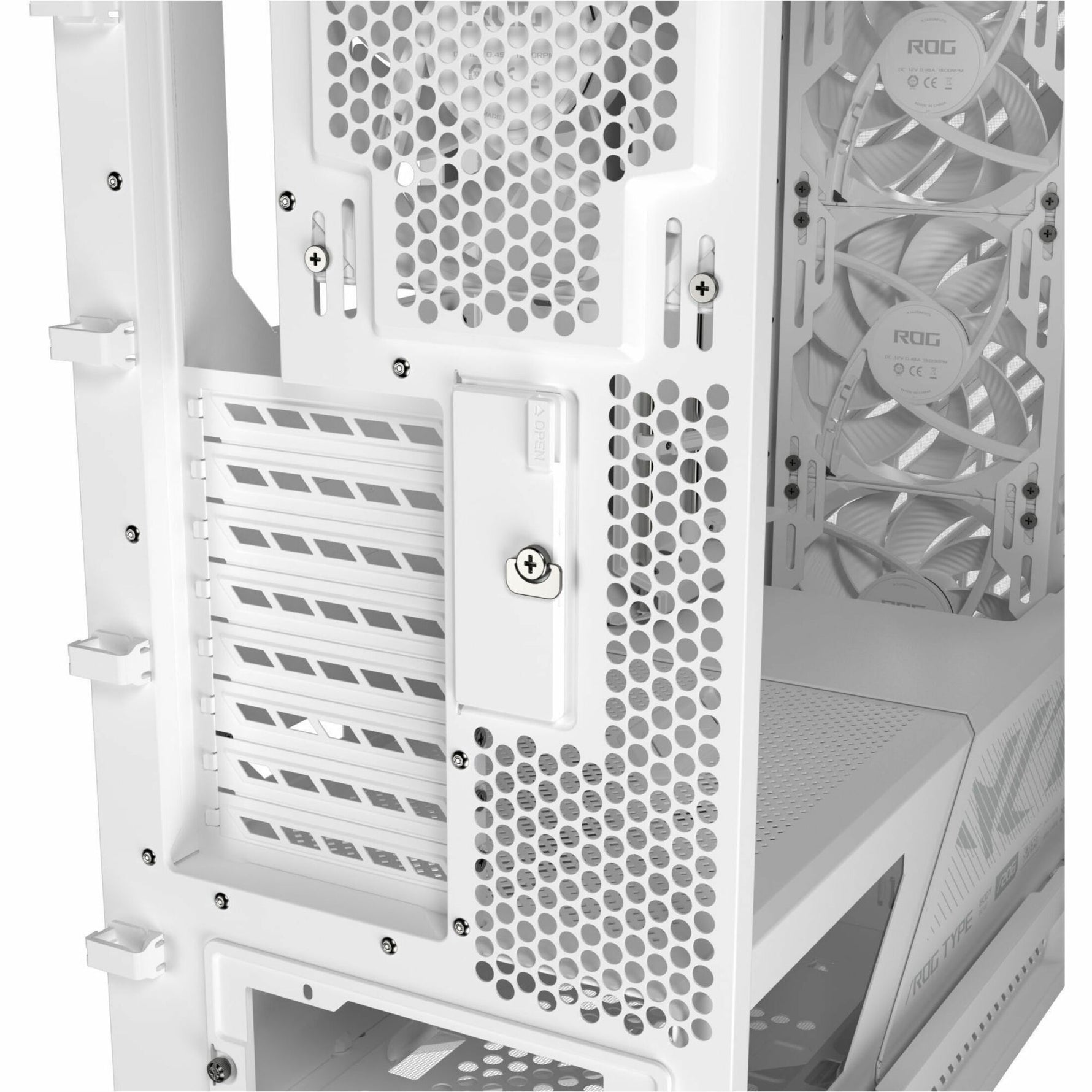 Asus ROG Strix Helios II White Edition Gaming Computer Case - EATX, ATX Motherboard Supported - Mid-tower - Tempered Glass, Aluminium, Brushed Aluminium - White - Alternate view 16