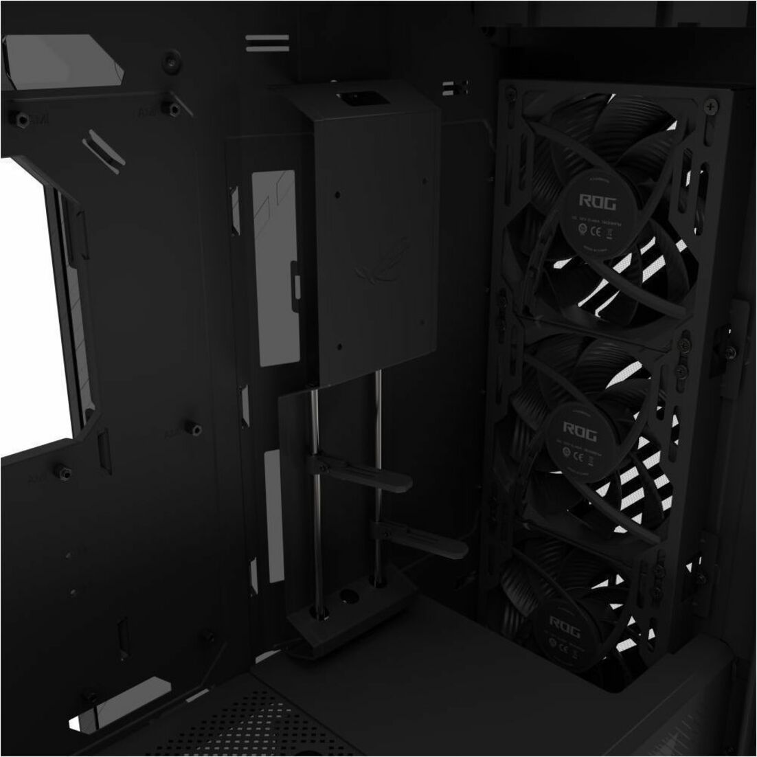 Asus ROG Strix Helios II Gaming Computer Case - EATX, ATX Motherboard Supported - Mid-tower - Tempered Glass, Aluminium, Brushed Aluminium - Black - Alternate view 16
