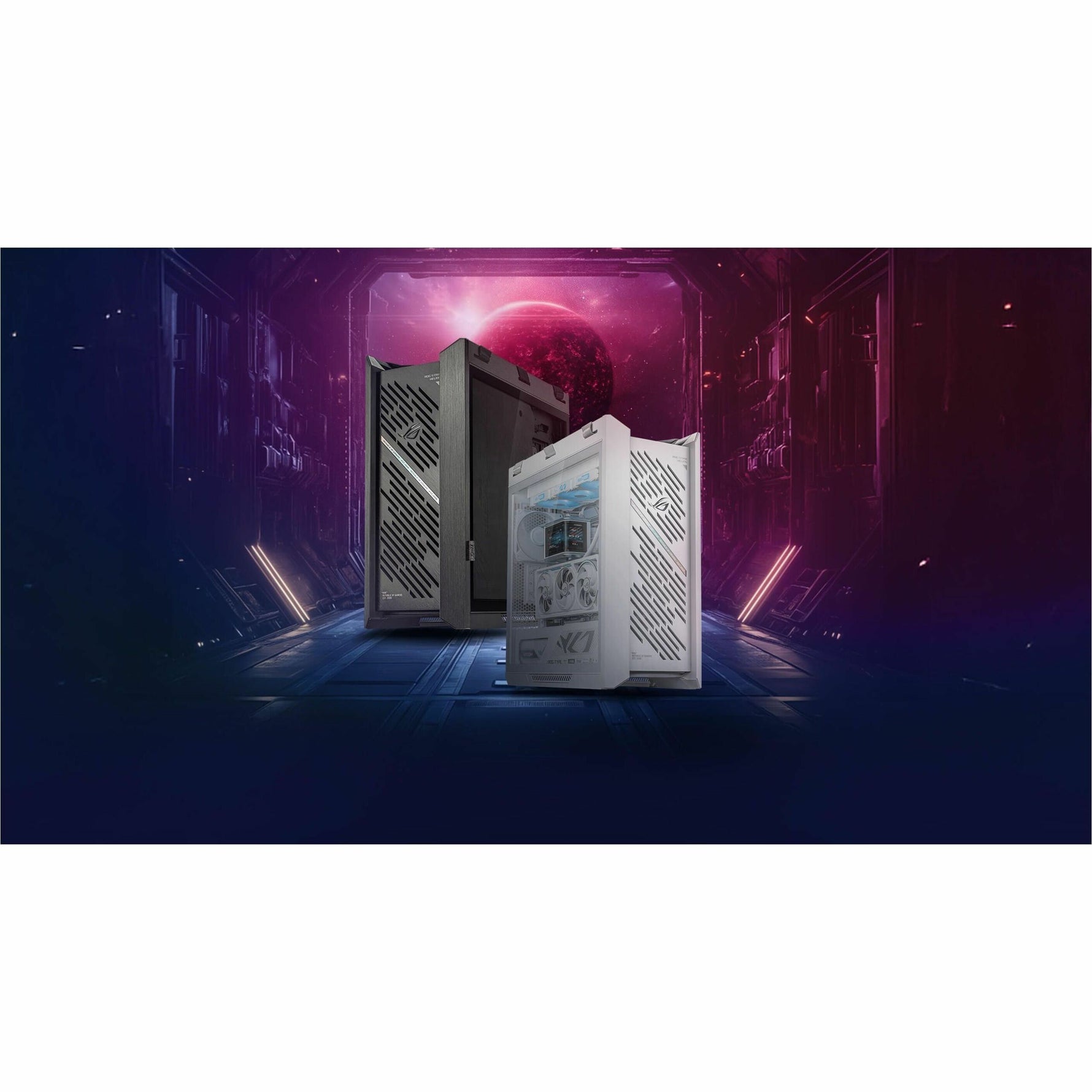 Asus ROG Strix Helios II Gaming Computer Case - EATX, ATX Motherboard Supported - Mid-tower - Tempered Glass, Aluminium, Brushed Aluminium - Black - Alternate view 19