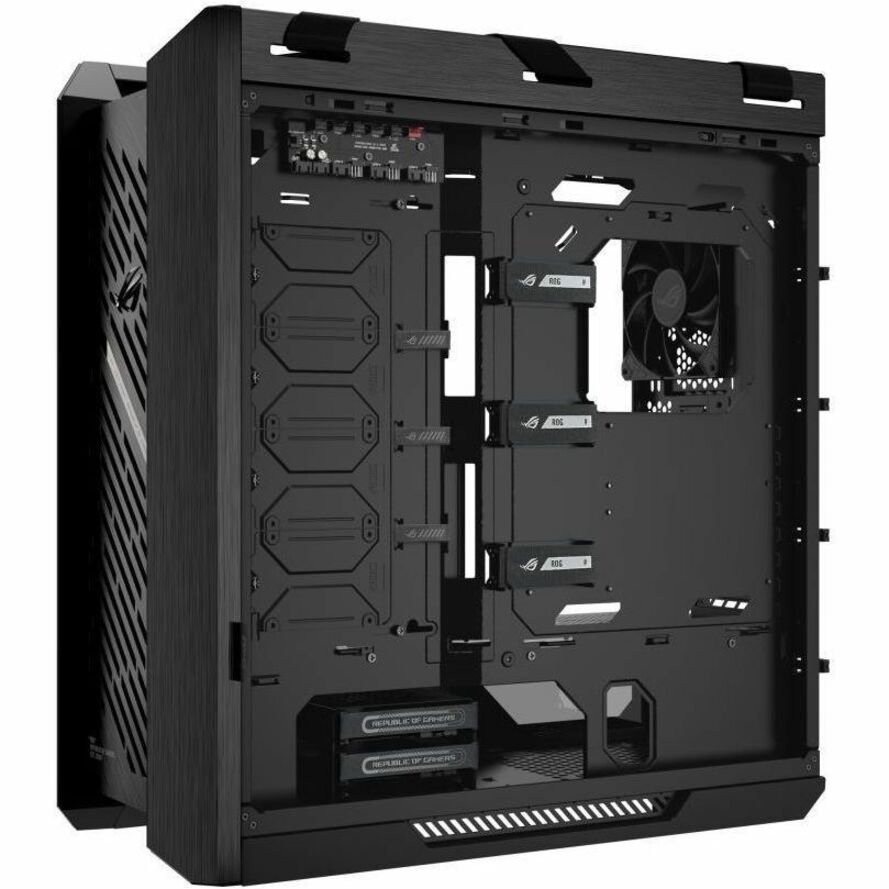 Asus ROG Strix Helios II Gaming Computer Case - EATX, ATX Motherboard Supported - Mid-tower - Tempered Glass, Aluminium, Brushed Aluminium - Black - Alternate view 8