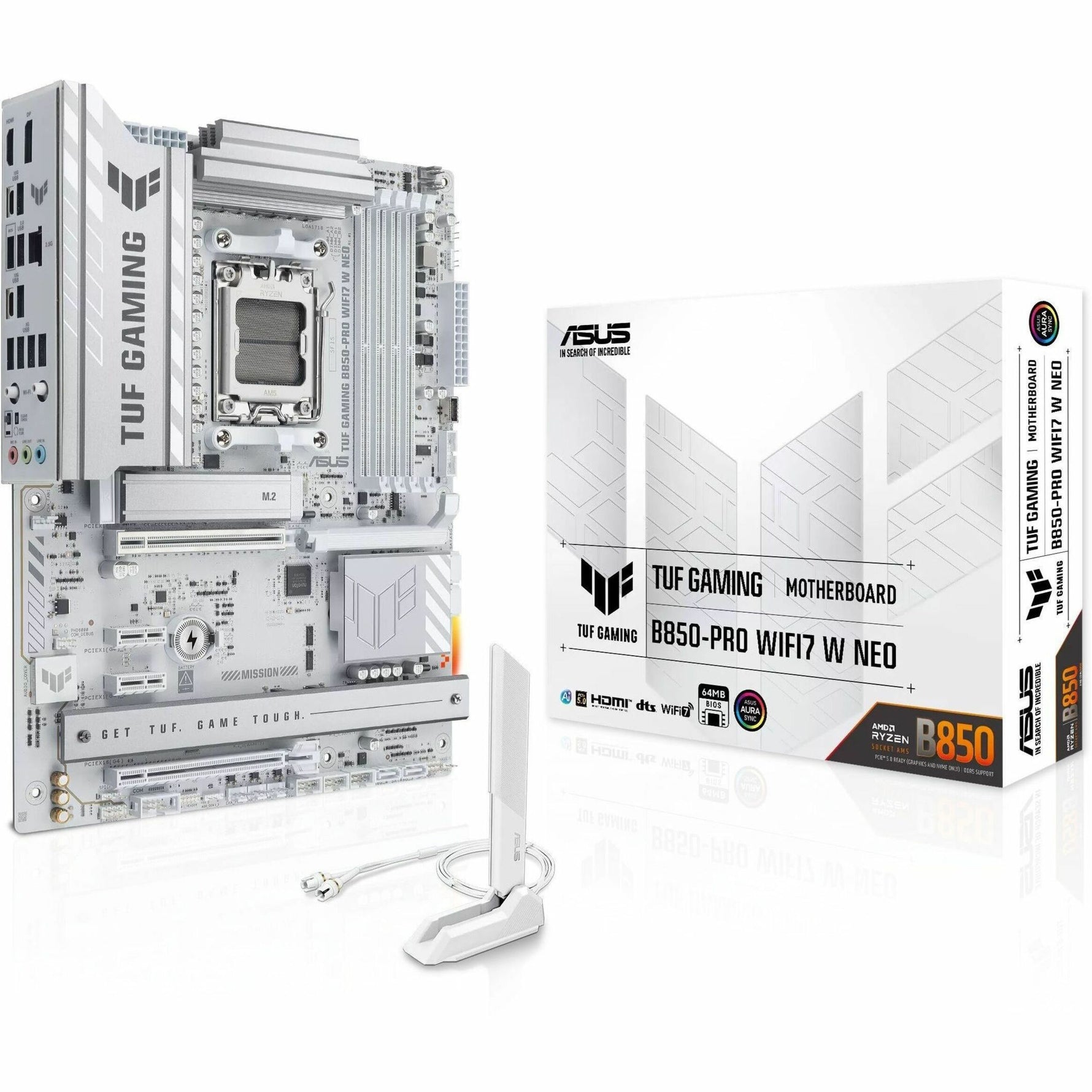 TUF GAMING B850-PRO WIFI7 W NEO Gaming Desktop Motherboard - AMD B850 Chipset - Socket AM5 - ATX - Alternate view 6