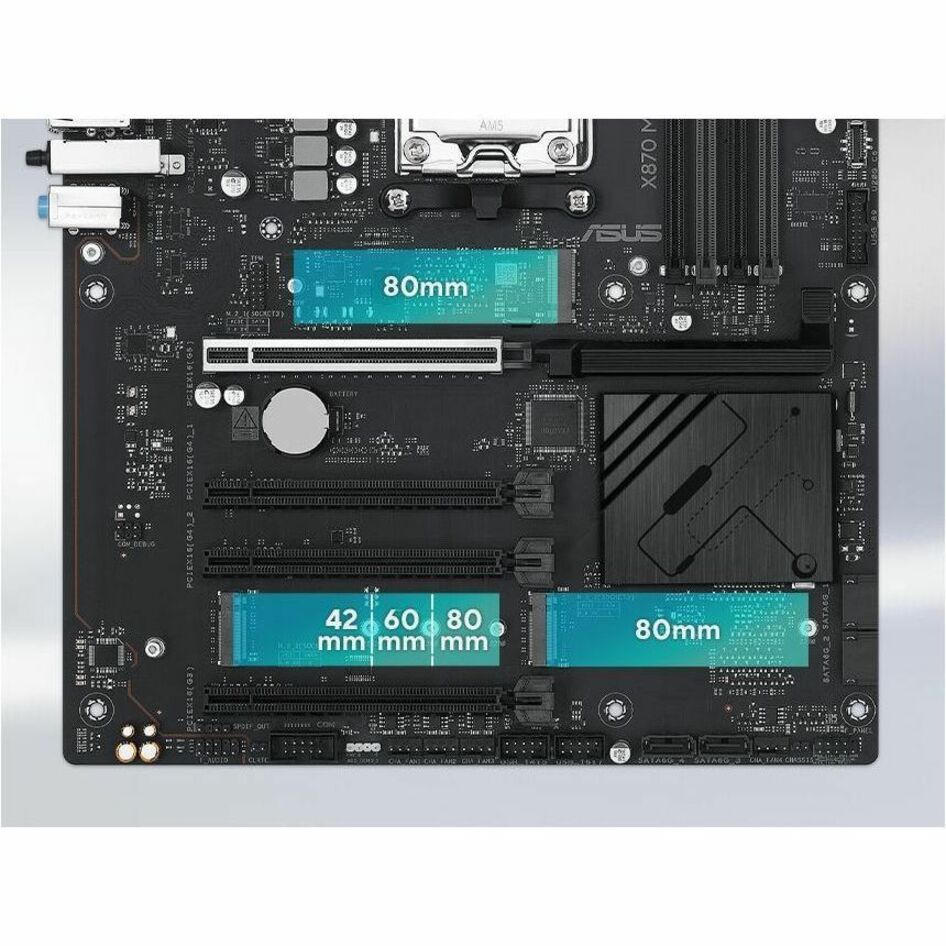 Asus X870 MAX GAMING WIFI7 Gaming Desktop Motherboard - AMD X870 Chipset - Socket AM5 - ATX - Alternate view 12