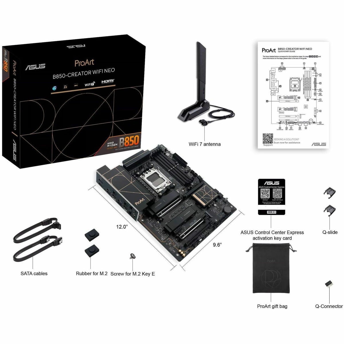Asus ROG ProArt B850-CREATOR WIFI NEO Gaming Desktop Motherboard - AMD B850 Chipset - Socket AM5 - ATX - Alternate view 9