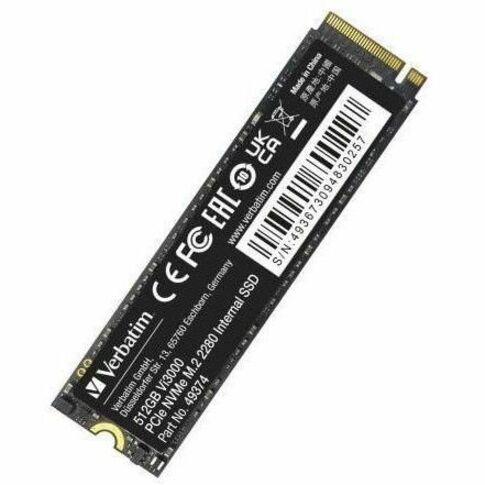 Verbatim Vi3000 512 GB Solid State Drive - M.2 2280 Internal - PCI Express NVMe (PCI Express NVMe 3.0 x4)