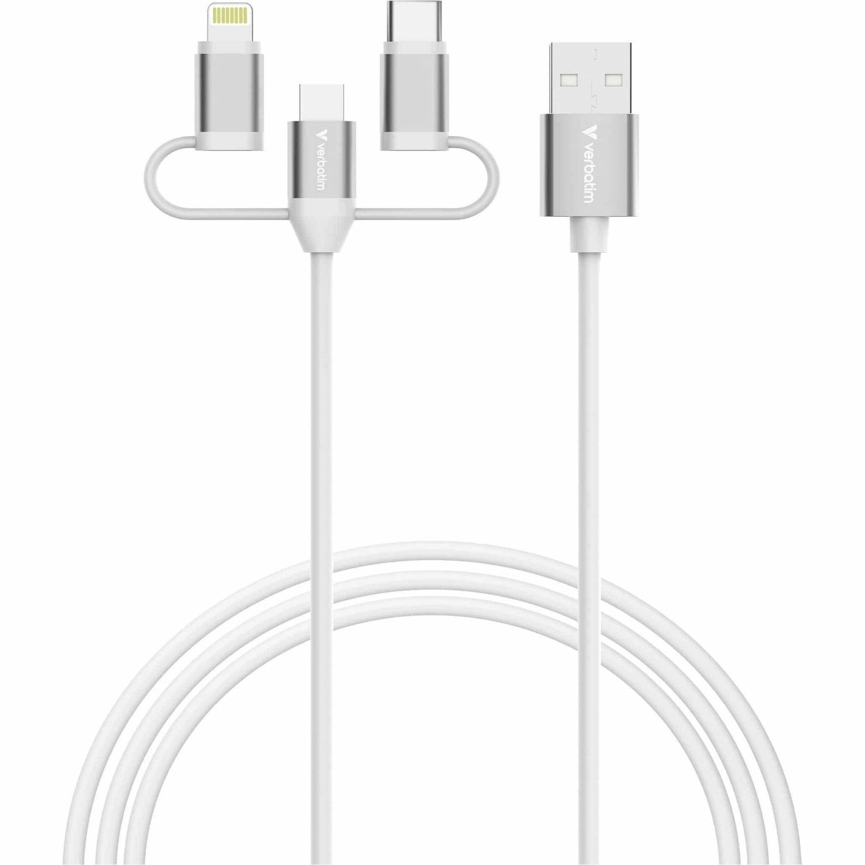 Verbatim Essentials 1 m Lightning/Micro-USB/USB/USB-C Data Transfer Cable