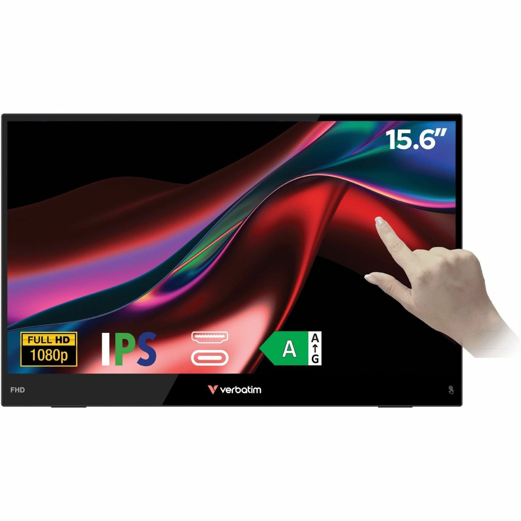 Verbatim LIGHT 16' Class LCD Touchscreen Monitor - 16:9 - 10 ms