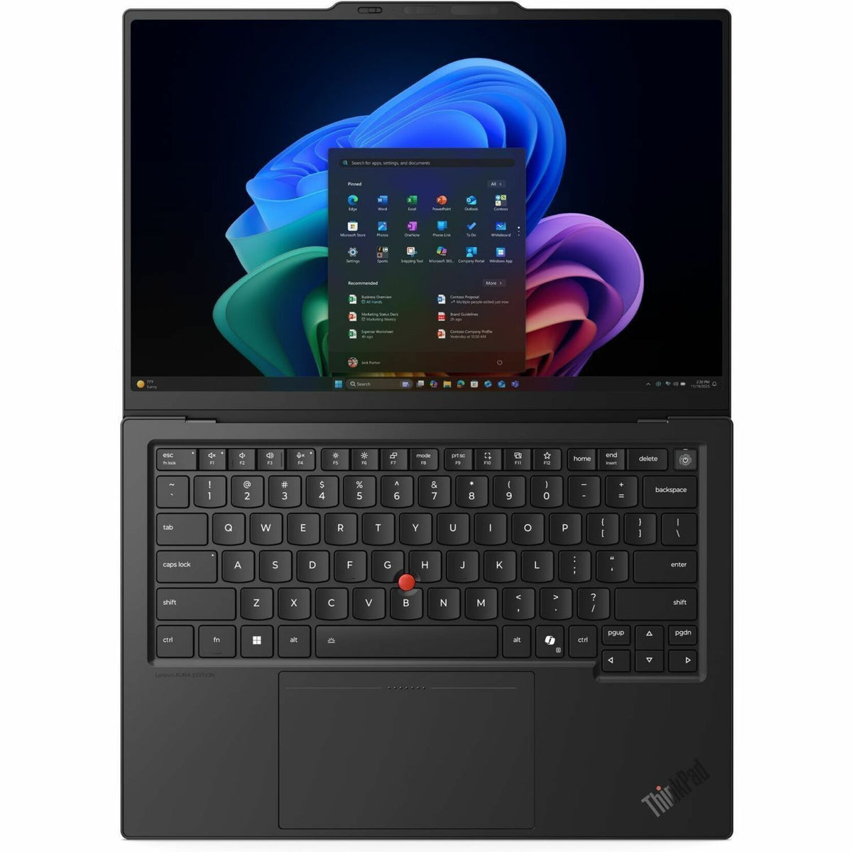 Lenovo ThinkPad X1 Carbon Gen 14 Aura Edition 21V7009SAU 14' Touchscreen Copilot+ PC Ultrabook - WUXGA - Intel Core Ultra 7 365 - vPro Technology - Intel Evo Platform - 32 GB - 512 GB SSD - English (US) Keyboard - Black