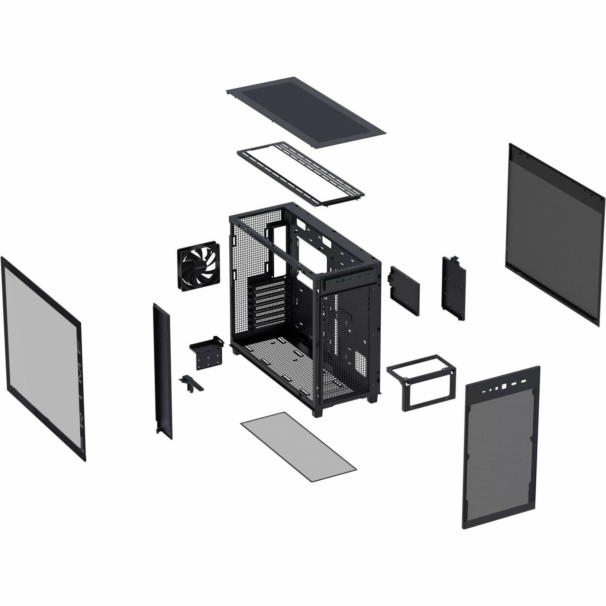 Asus Prime AP303 - Tempered Glass Panel Computer Case - Mini ITX, Micro ATX, ATX Motherboard Supported - Mid-tower - Tempered Glass - Black - Alternate view 7