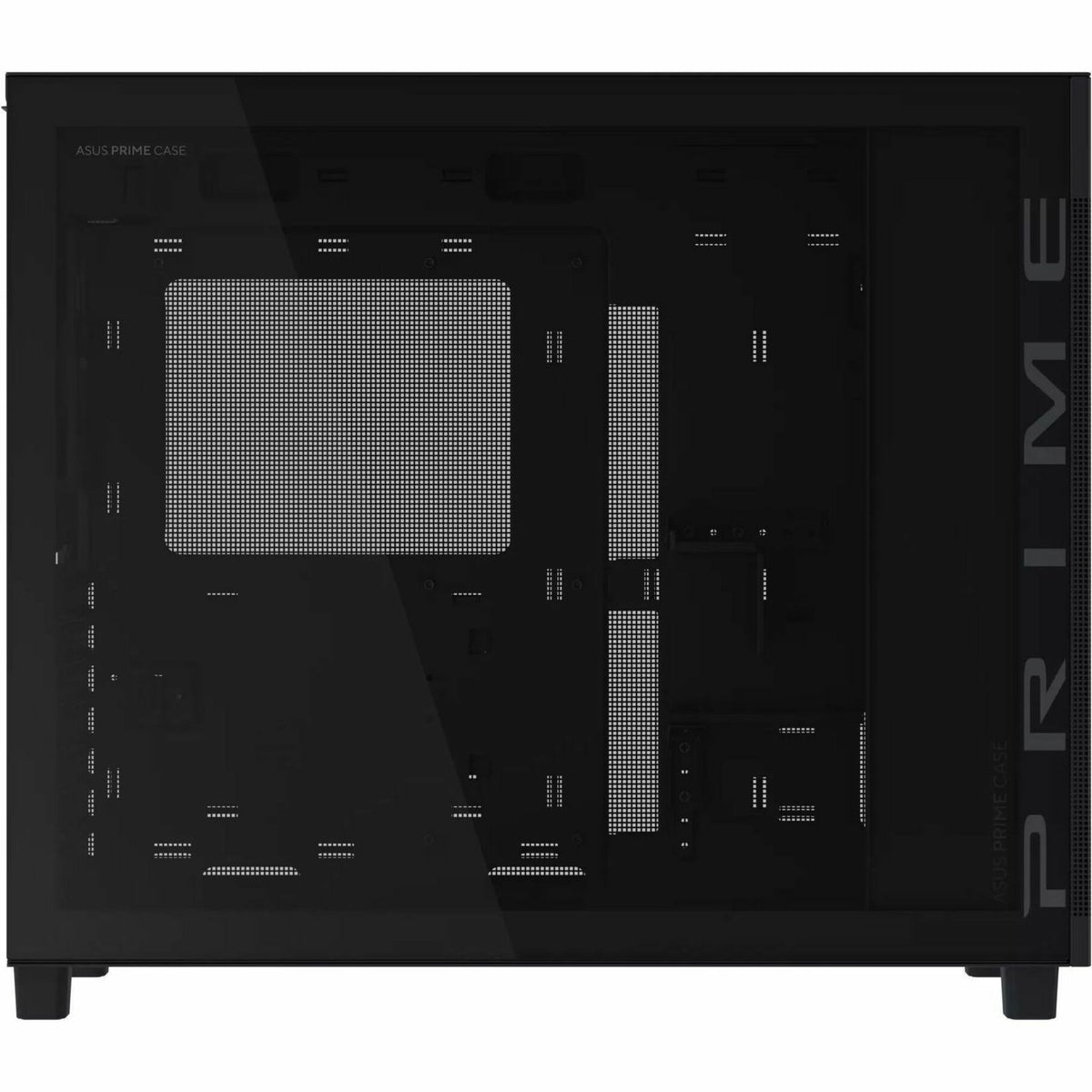 Asus Prime AP303 - Tempered Glass Panel Computer Case - Mini ITX, Micro ATX, ATX Motherboard Supported - Mid-tower - Tempered Glass - Black - Left view