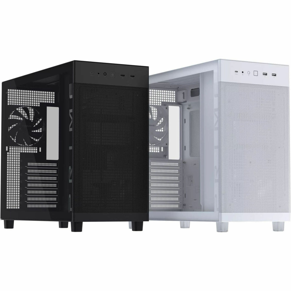 Asus Prime AP303 - Tempered Glass Panel Computer Case - Mini ITX, Micro ATX, ATX Motherboard Supported - Mid-tower - Tempered Glass - Black - Alternate view 8
