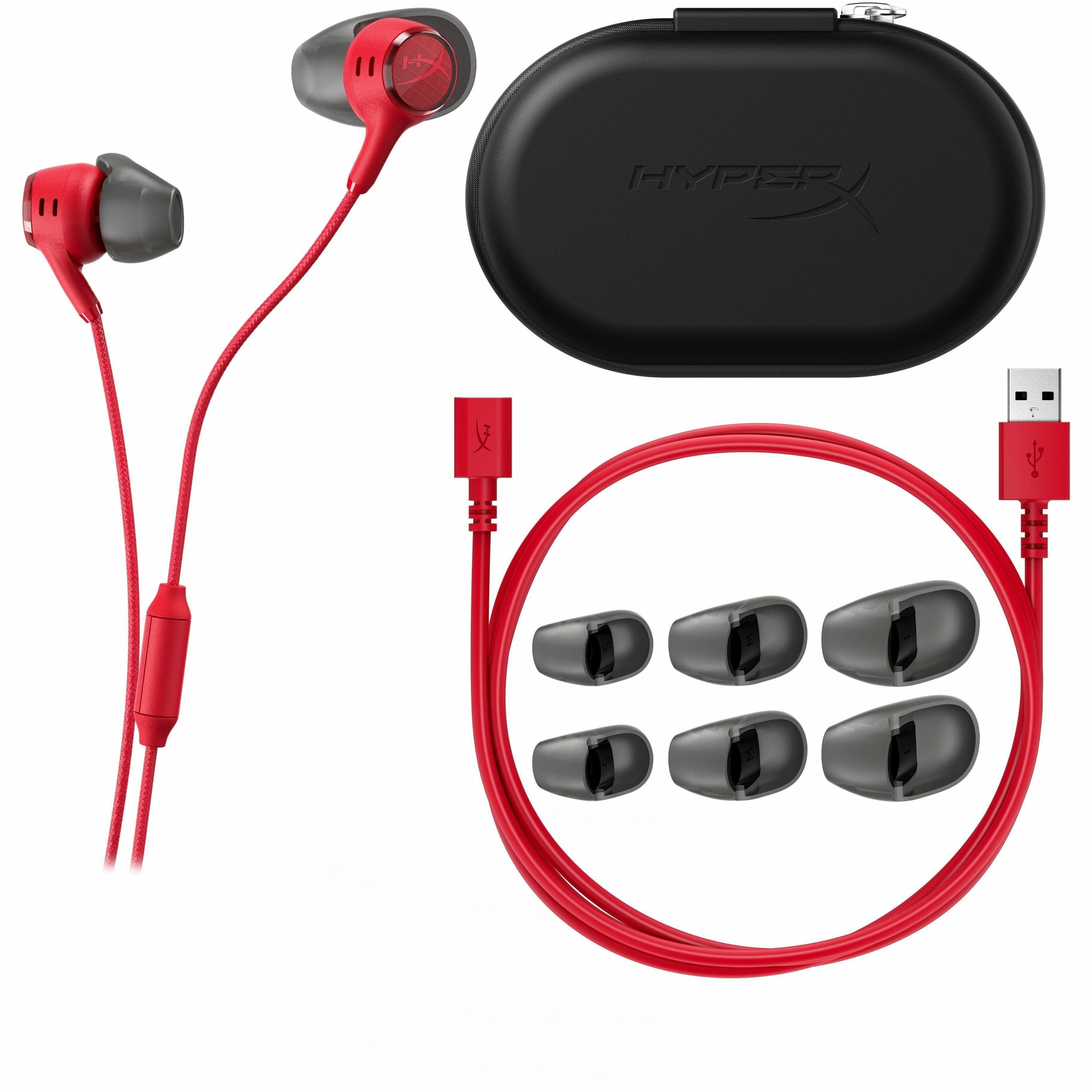 HyperX Cloud Earbuds III S Wired Earbud Stereo Earset - Red