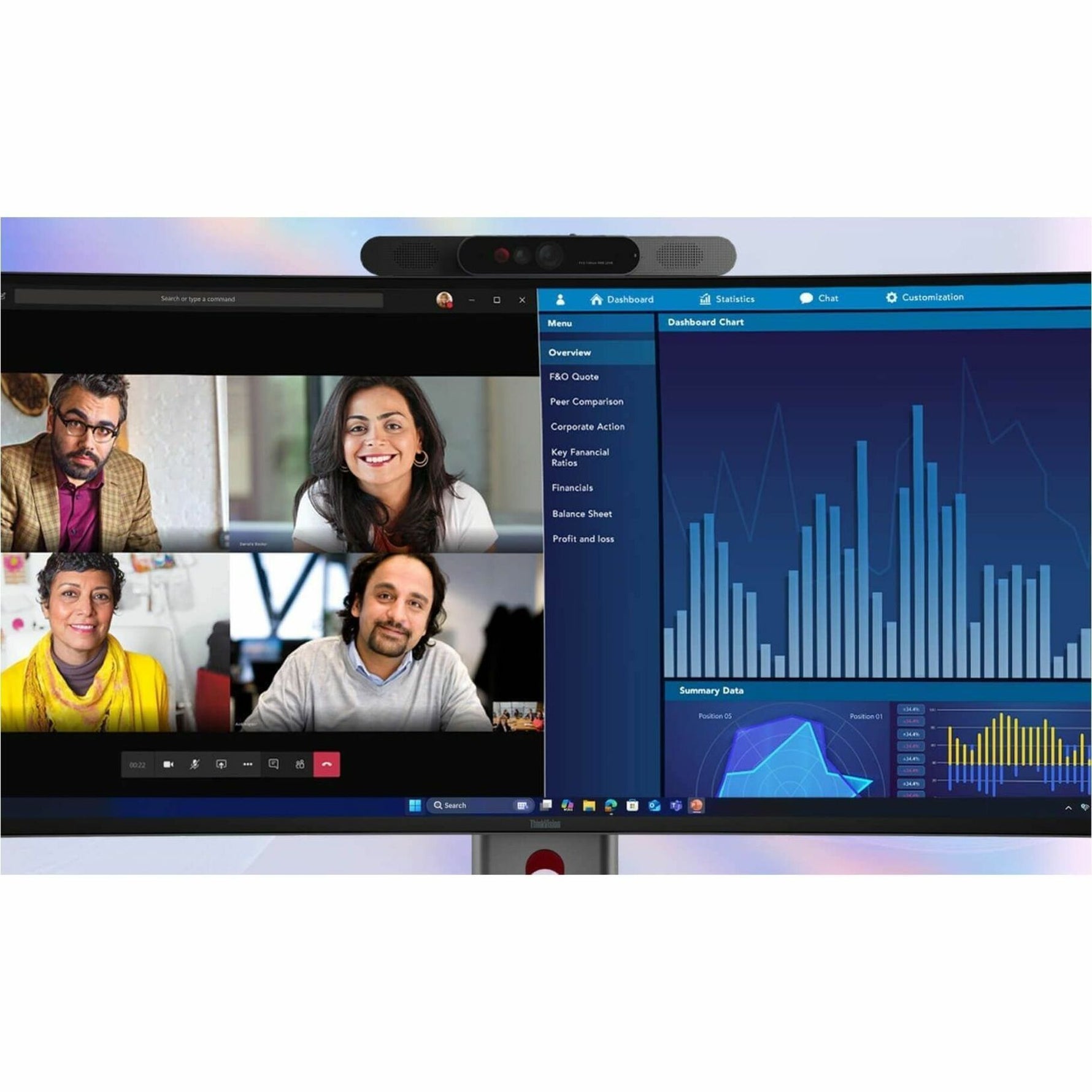 Lenovo ThinkVision P40WD-40 40' Class 5K2K WUHD Curved Screen LED Monitor - 21:9 - Eclipse Black - Alternate view 10