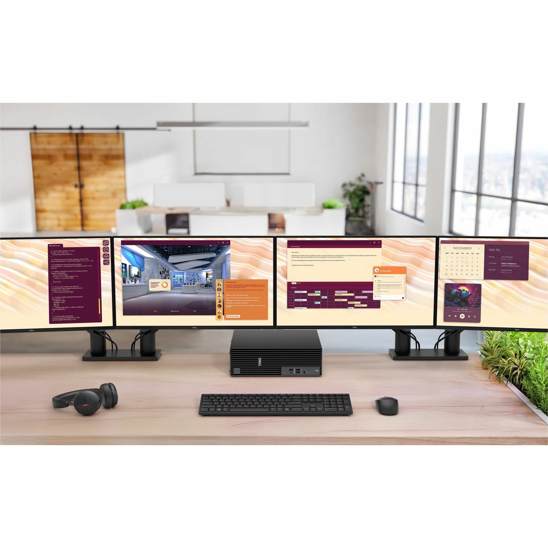 Dell Pro Slim QCS1255 Desktop Computer - AMD Ryzen 5 Ryzen 8000 8500G - 16 GB - 512 GB PCI Express NVMe 4.0 SSD - Slim PC - Standard Black - Alternate view 11