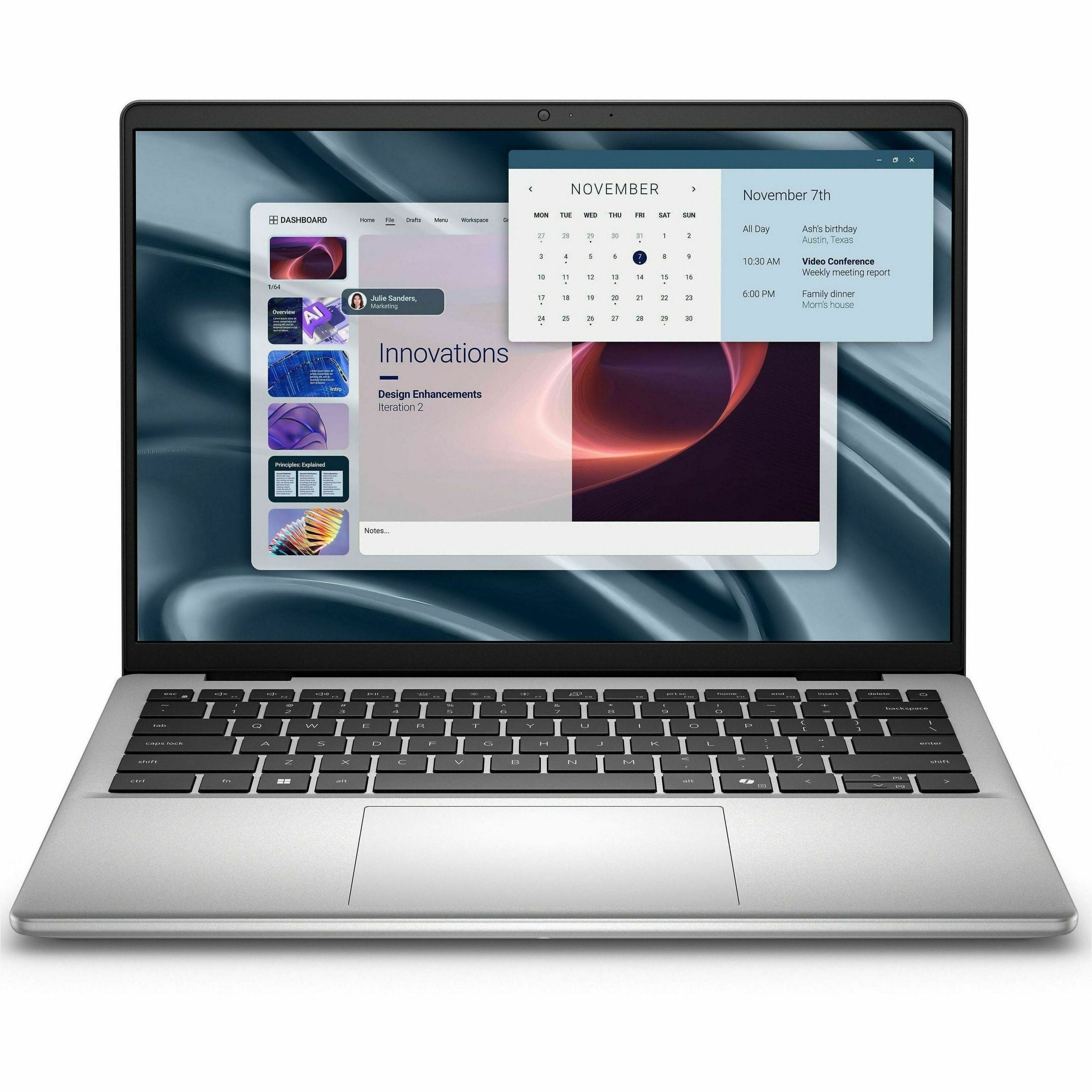 Dell Pro 14 Essential PV14255 14' Notebook - Full HD Plus - 60 Hz - AMD Ryzen 7 250 - 16 GB - 512 GB SSD - English Keyboard - Platinum Silver