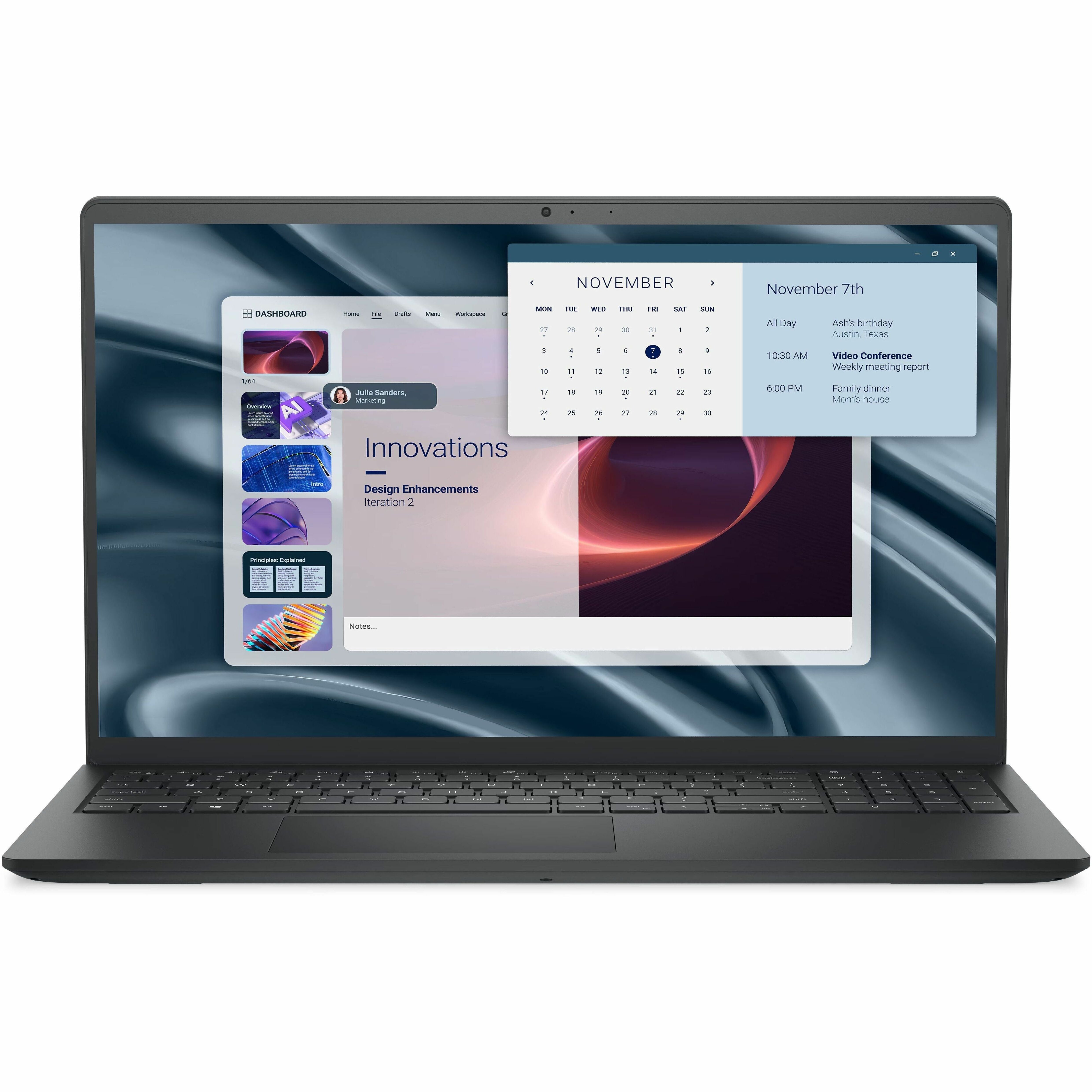 Dell Pro 15 Essential PV15255 15.6' Notebook - Full HD - 120 Hz - AMD Ryzen 5 7520U - 16 GB - 512 GB SSD - English Keyboard - Carbon Black