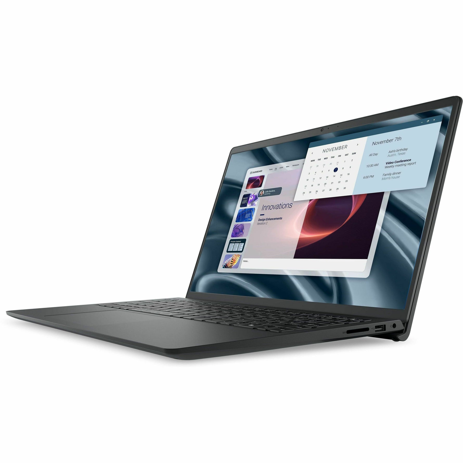 Dell Pro 15 Essential PV15255 15.6' Notebook - Full HD - 120 Hz - AMD Ryzen 5 7520U - 16 GB - 512 GB SSD - English Keyboard - Carbon Black - Alternate view 8