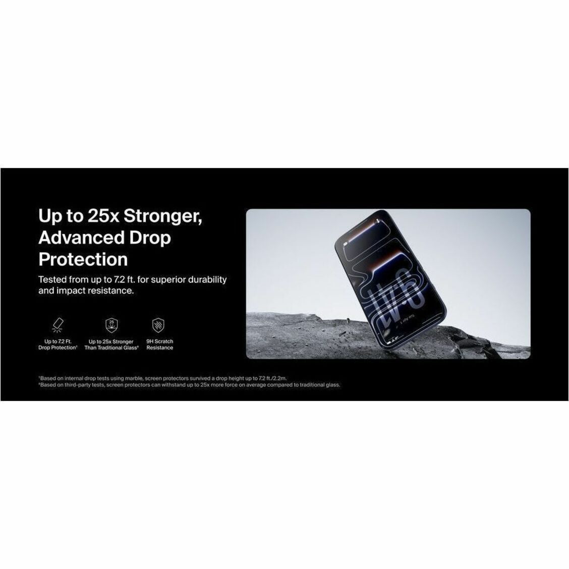Belkin ScreenForce UltraGlass 2 9H Glass Screen Protector for Apple iPhone 17 Pro Max - Clear - Alternate view 10