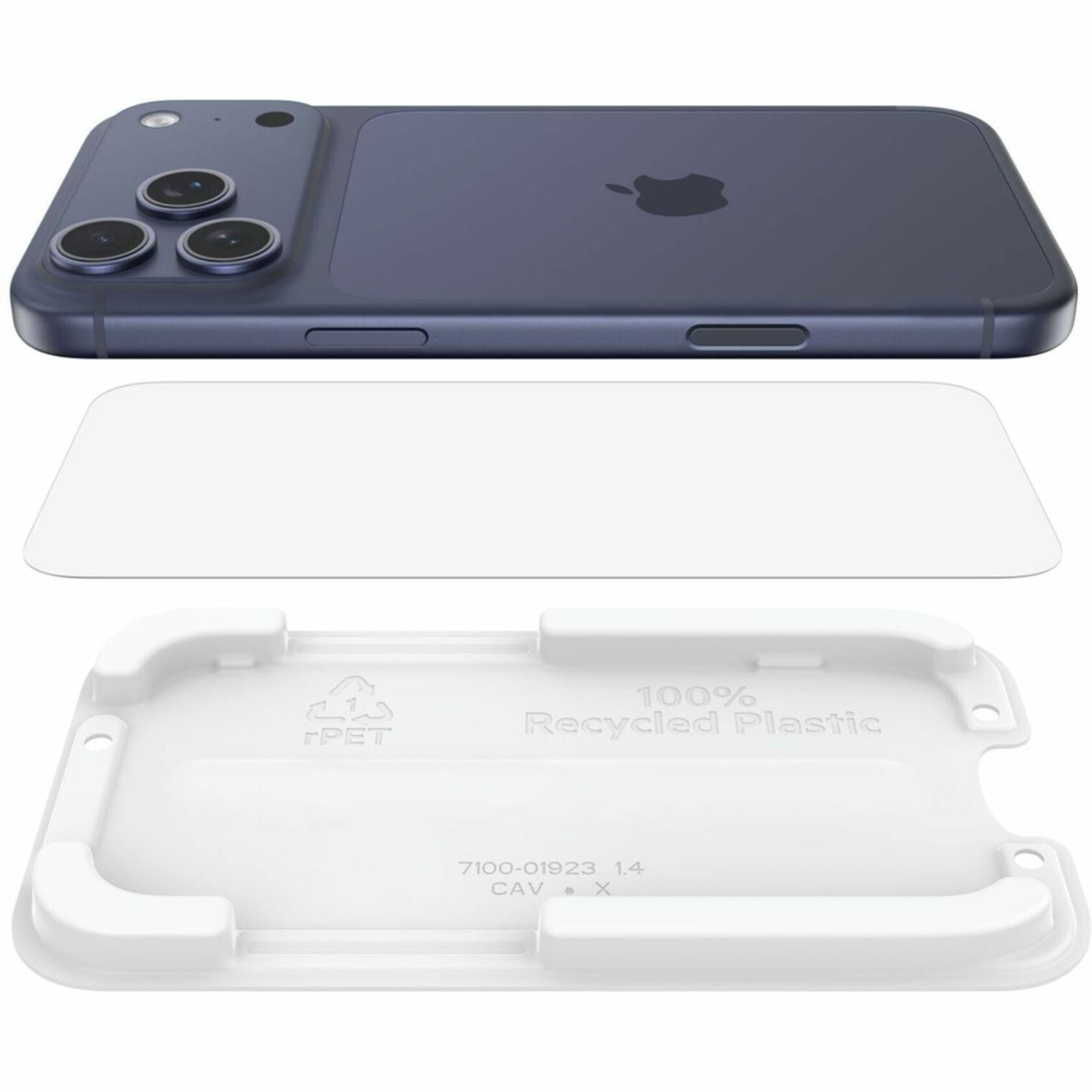 Belkin ScreenForce UltraGlass 2 9H Glass Screen Protector for Apple iPhone 17 Pro Max - Clear - Left view