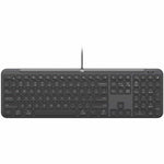 Logitech Signature Slim K620 Keyboard - Cable Connectivity - USB Type C, USB Type A Interface - QWERTY Layout - Graphite - Top view