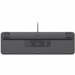 Logitech Signature Slim K620 Keyboard - Cable Connectivity - USB Type C, USB Type A Interface - QWERTY Layout - Graphite - Bottom view