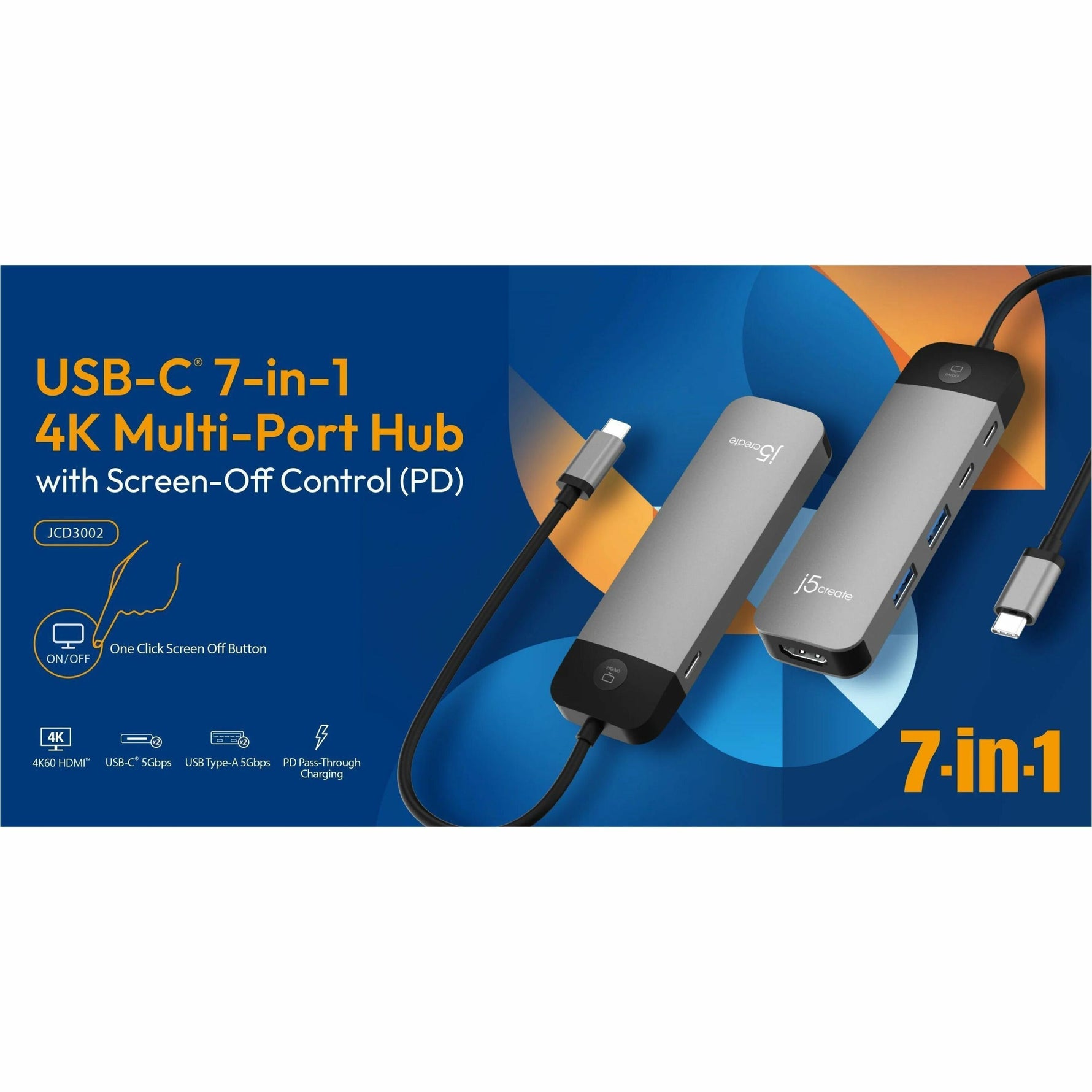 j5create JCD3002 7 Port(s) USB Type C Docking Station for Notebook - Charging Capability - Space Gray - Alternate view 7