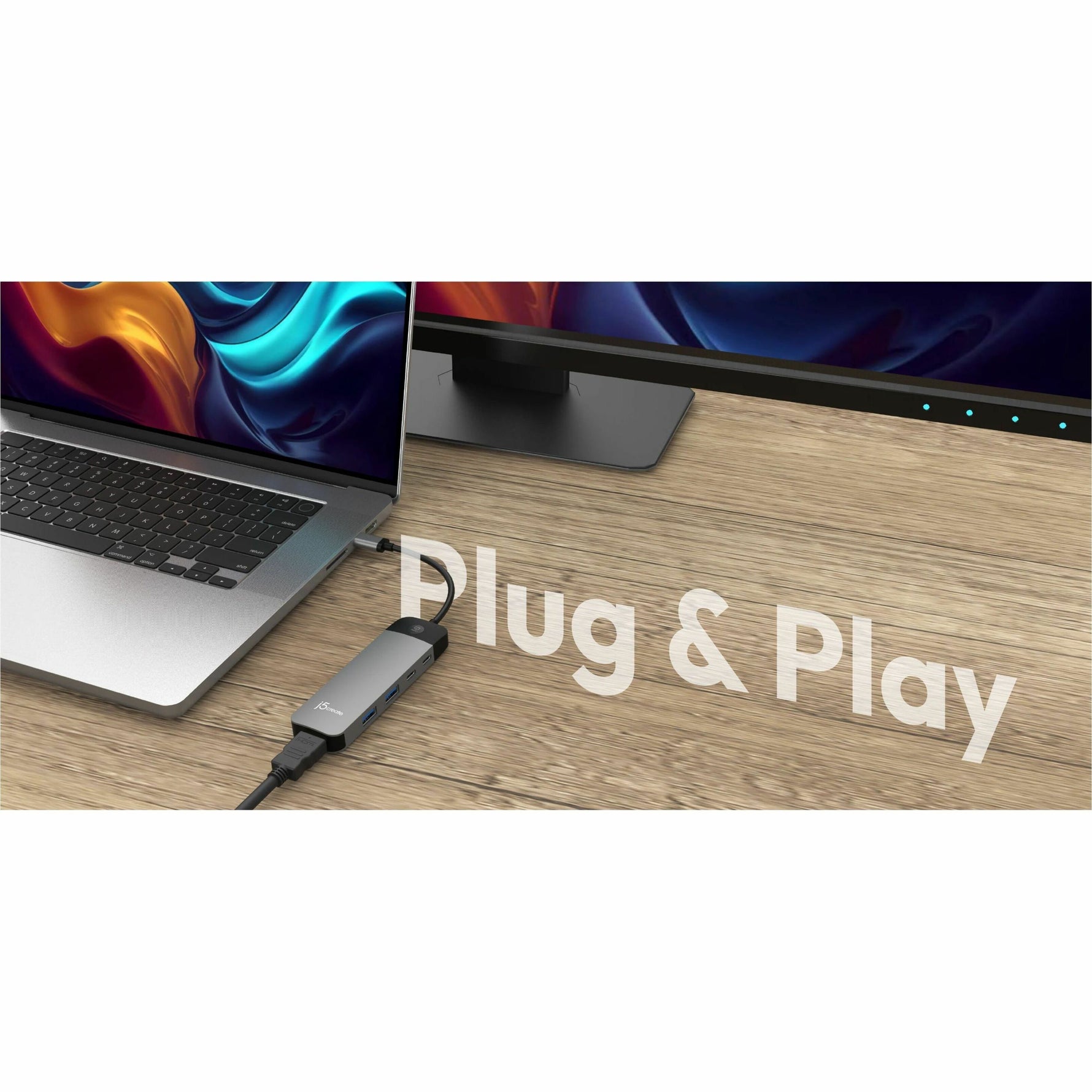 j5create JCD3002 7 Port(s) USB Type C Docking Station for Notebook - Charging Capability - Space Gray - Alternate view 11