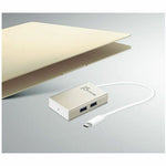 j5create JCH343 USB Hub - USB Type C - 640 MB/s - Notebook, Mouse, Keyboard, Flash Drive - Champagne Metallic - Alternate view 6