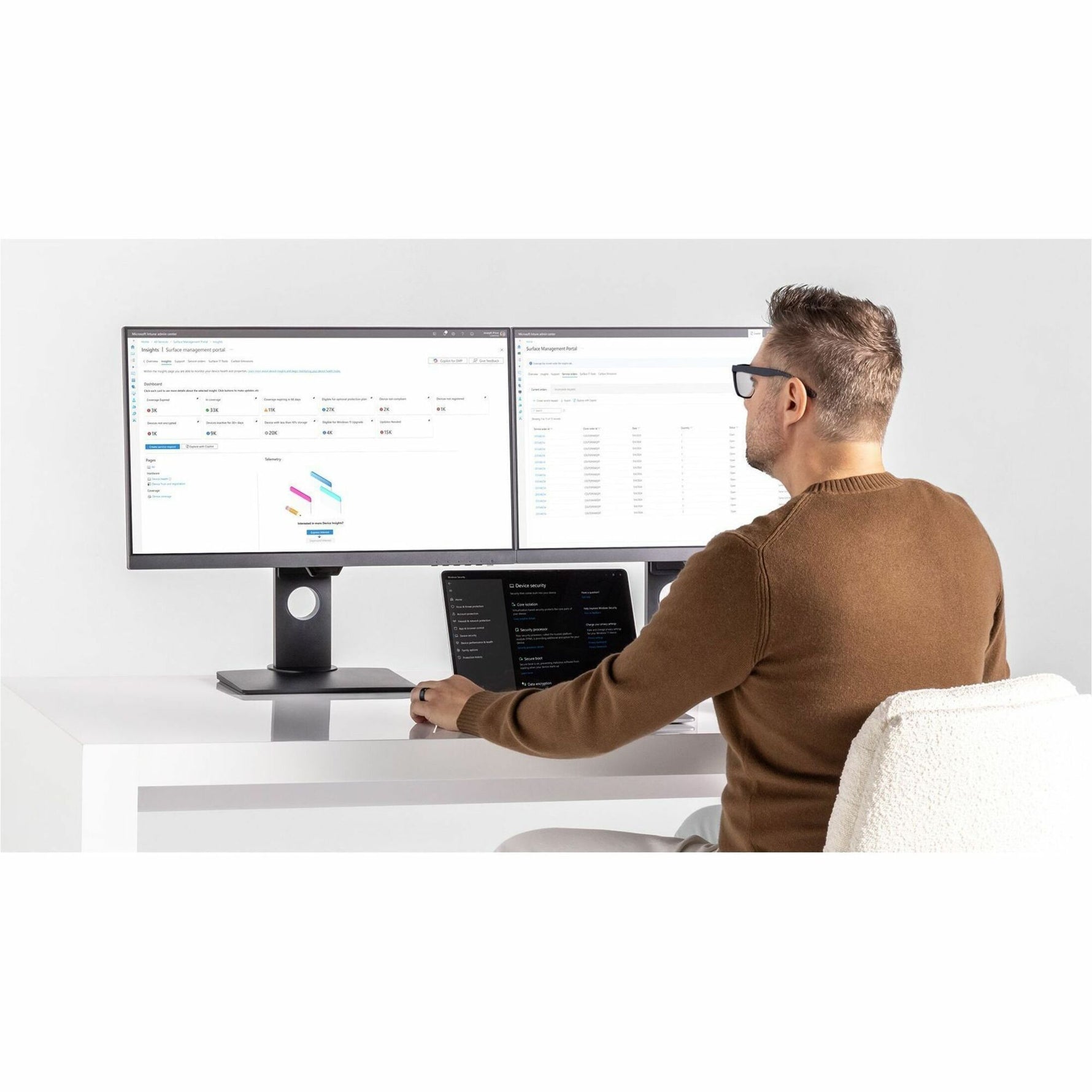 Microsoft Surface Laptop for Business (1st Edition) 13' Touchscreen Notebook - 60 Hz - Intel Core Ultra 5 Series 3 - 16 GB - 256 GB SSD - Platinum - Alternate view 15
