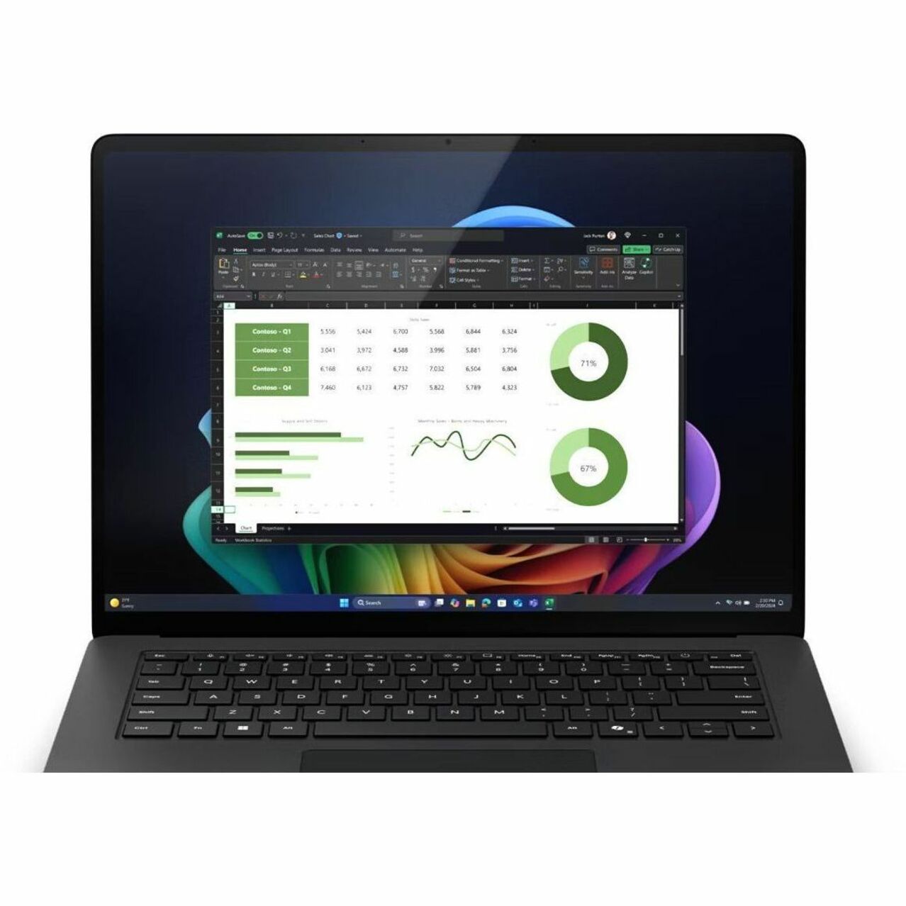 Microsoft Surface Laptop 8 15' Touchscreen Notebook - 120 Hz - Intel Core Ultra X7 Series 3 368H - 16 GB - 256 GB SSD - Black - Alternate view 9