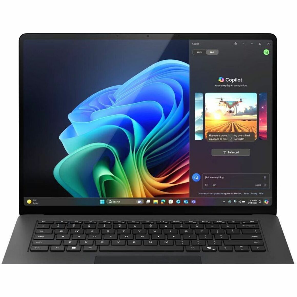 Microsoft Surface Laptop 8 15' Touchscreen Notebook - 120 Hz - Intel Core Ultra X7 Series 3 368H - 16 GB - 256 GB SSD - Black - Alternate view 8