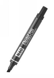 Pentel Marker N60 Permanent Chisel Point Black (Box 12)