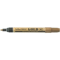 Artline Marker 900XF Permanent 2.3mm Bullet Nib Gold (Box 12)