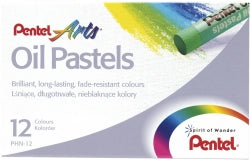 Pentel Oil Pastels Assorted PK12 (Each)