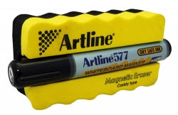 Artline Marker Whiteboard 577 & Magnetic Eraser Caddy (Each)
