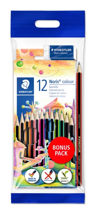 Staedtler Pencil Coloured 100% Pefc Bonus Pack Assorted PK12+2 (Each)