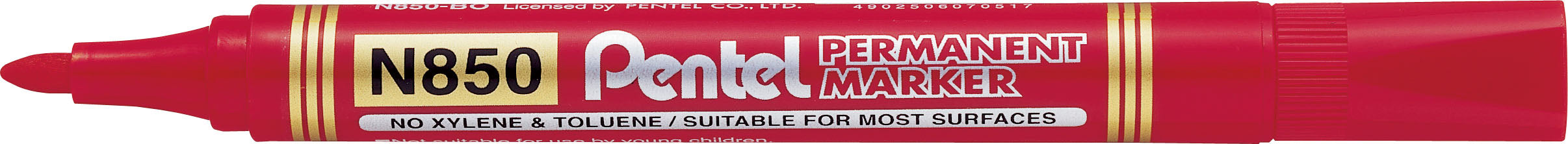 Pentel Marker N850 Bullet Red (Box 12)