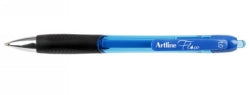 Artline Pen Ballpoint Flow 1.0mm Retractable Blue (Box 12)