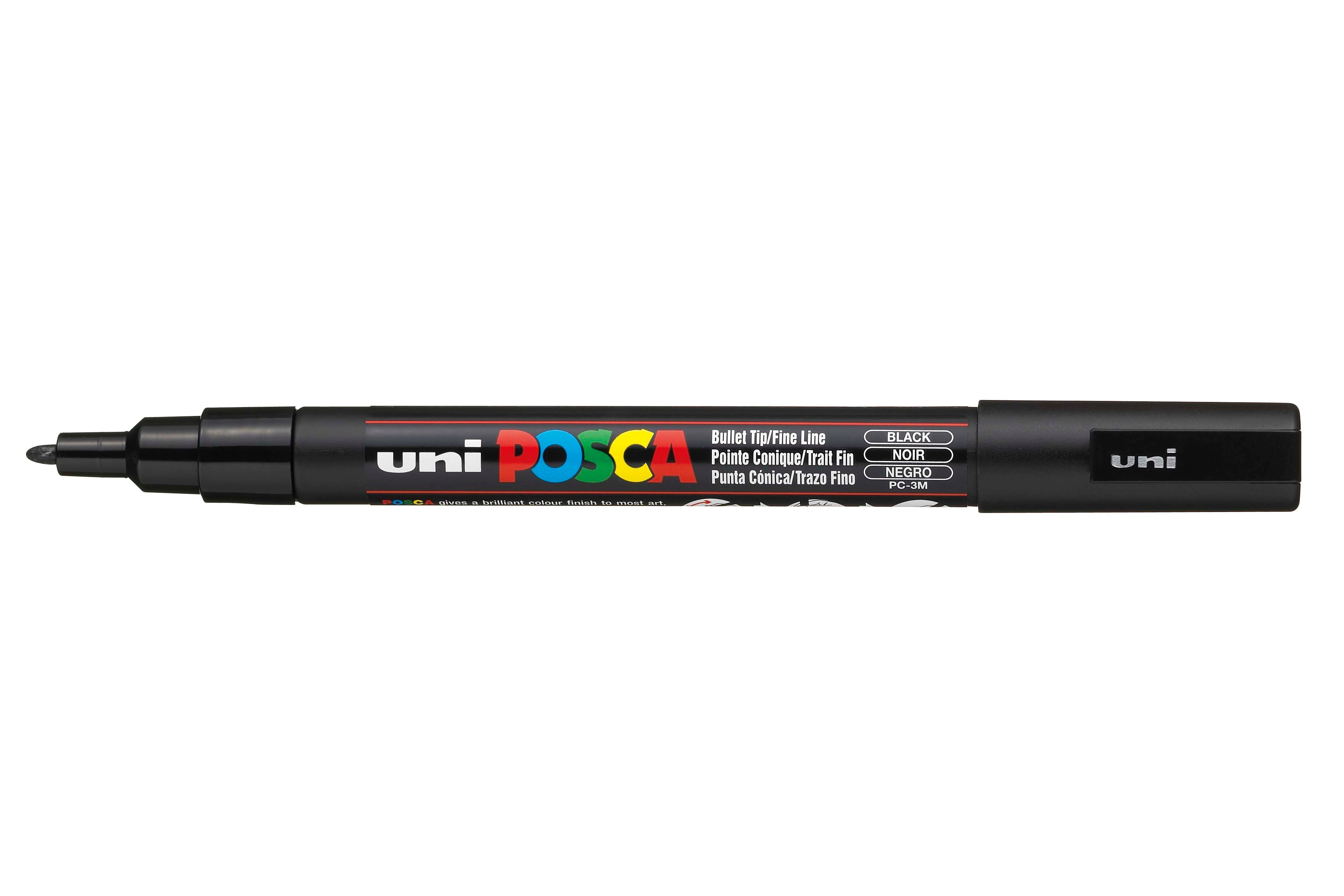 POSCA Uni Marker PC3M Bullet Tip Black (Each)