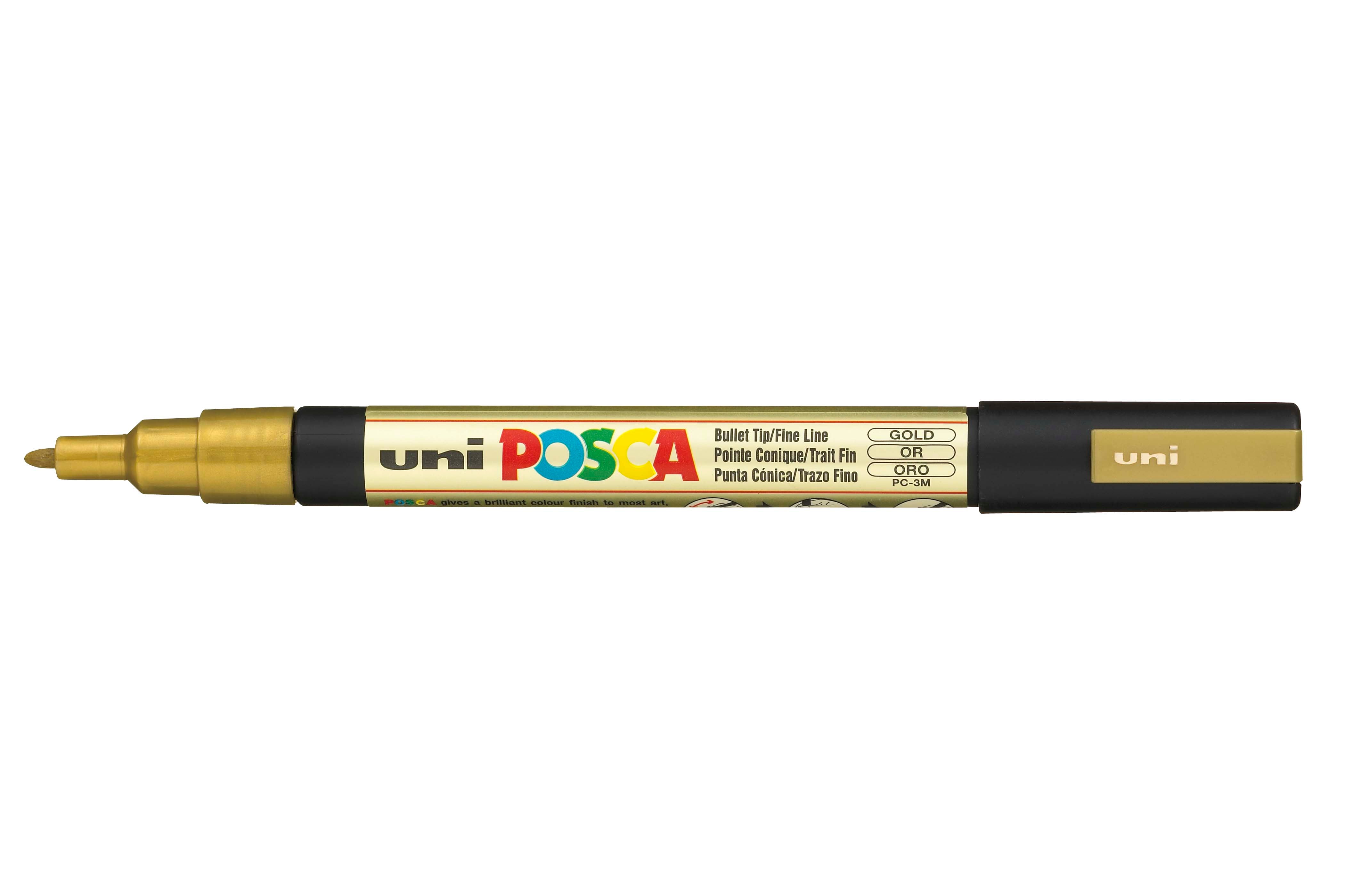 POSCA Uni Marker PC3M Bullet Tip Gold (Each)