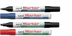 Uni Marker 580B Permanent Chisel Blue (Box 12)