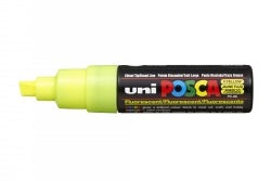 Uni Marker PC8KF Chisel Fluoro Yellow (Each)